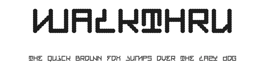 Walkthru by Out of Step Font Company — Display Font
