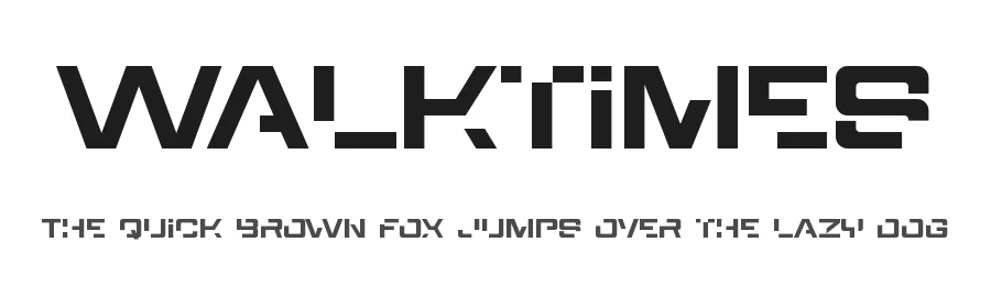 Walktimes by Toni Dzulham — Display Font