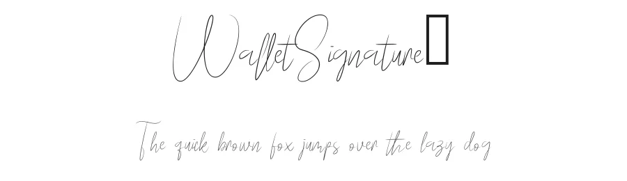 WalletSignature1 — Display Font