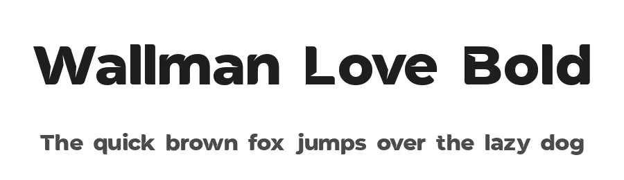 Wallman Love Bold by Joko Triwijayanto — Display Font