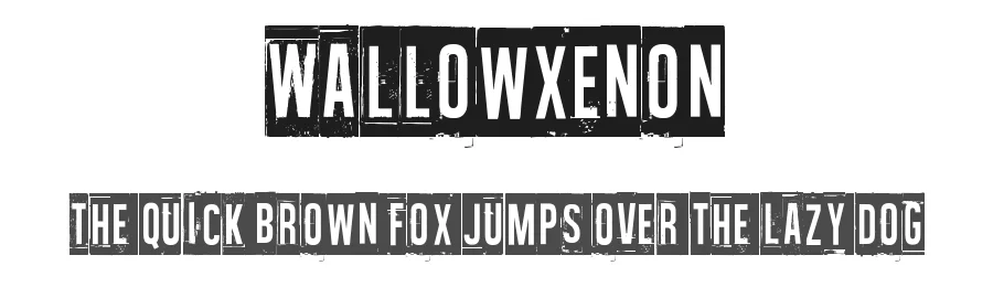 Wallowxenon by junkohanhero — Display Font