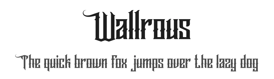 Wallrous by Kong font — Display Font