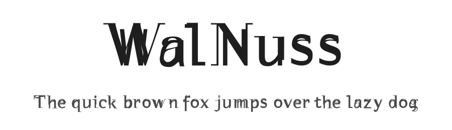 WalNuss — Display Font