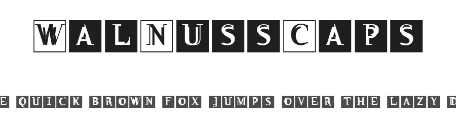 WalNussCaps — Display Font
