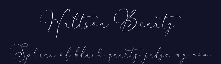 Waltson Beauty by Heru Utama Putra — Script Font — thumbnail 2
