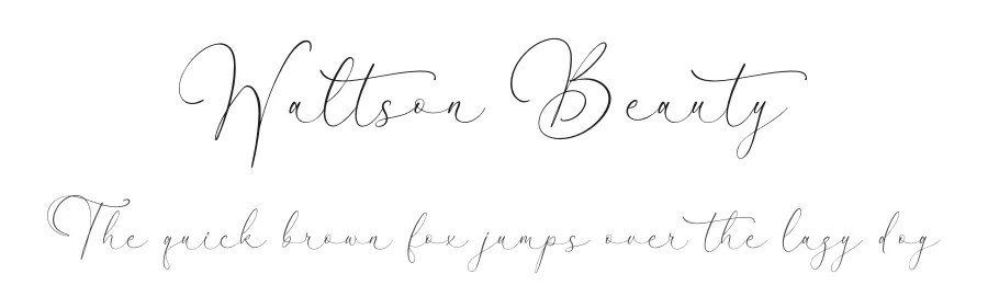 Waltson Beauty by Heru Utama Putra — Script Font