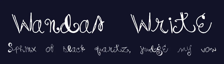 Wandas Write — Display Font — thumbnail 2