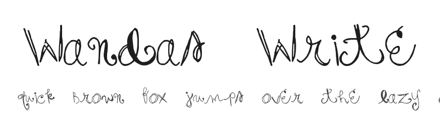 Wandas Write — Display Font