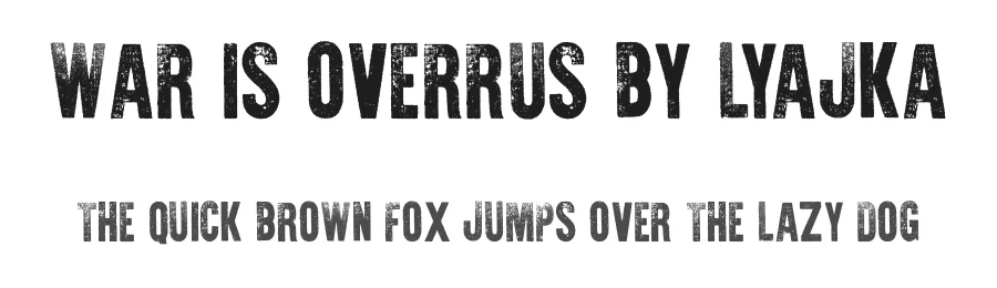 War is OverRUS BY LYAJKA by IMAGEX — Display Font
