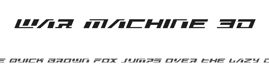 War Machine 3D by Daniel Zadorozny — Display Font