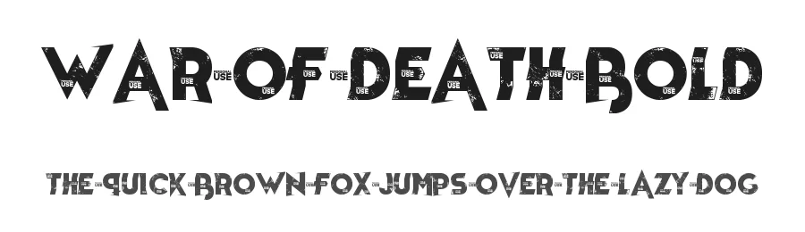 War of Death Bold by Luis Jaramillo — Display Font