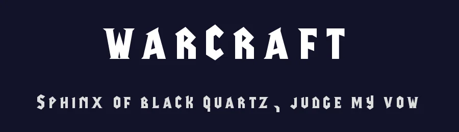 warcraft — Display Font — thumbnail 2