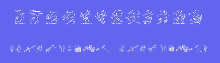 Warded Man Hollow by Brian Attridge — Display Font — thumbnail 3