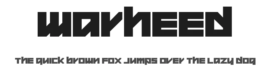Warheed by Allison James — Display Font