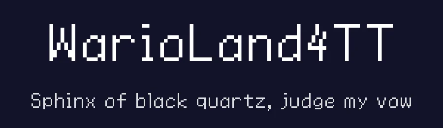 WarioLand4TT — Display Font — thumbnail 2