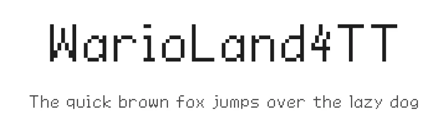 WarioLand4TT — Display Font