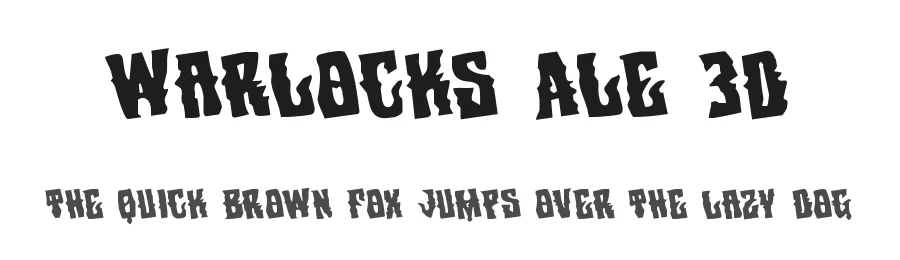 Warlocks Ale 3D by Daniel Zadorozny — Display Font