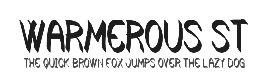 Warmerous St by This font is an original work of southype dot com — Display Font