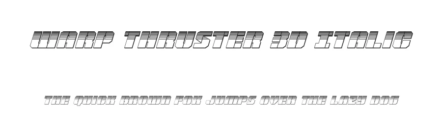 Warp Thruster 3D Italic by Daniel Zadorozny — Display Font