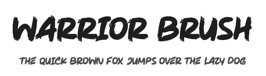 Warrior Brush by Toni Dzulham — Display Font