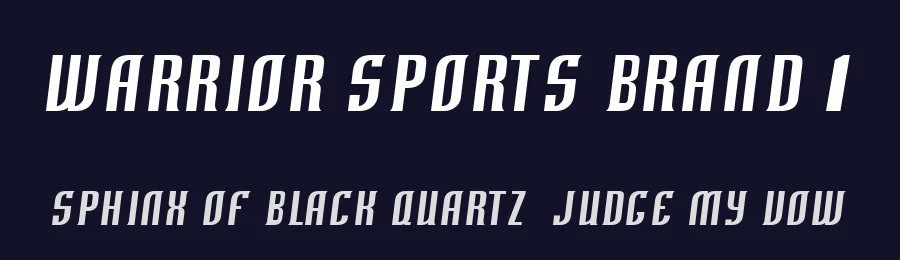 Warrior Sports Brand 1 — Display Font — thumbnail 2