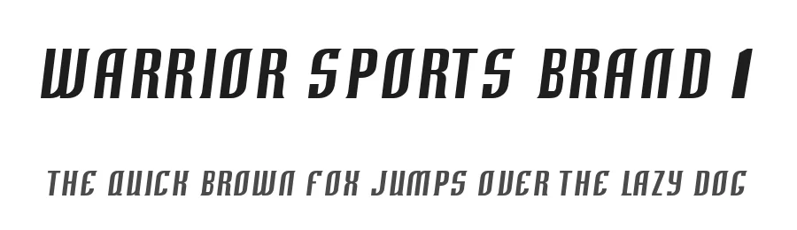 Warrior Sports Brand 1 — Display Font