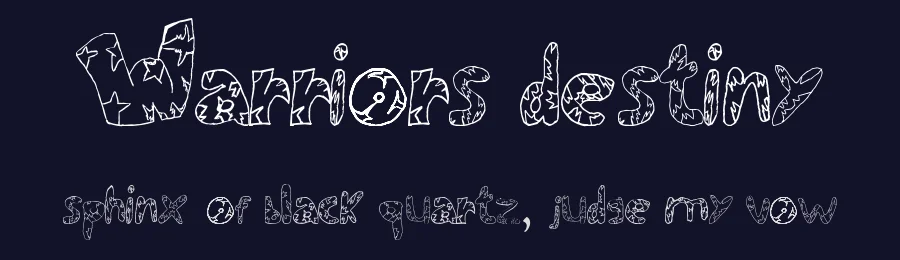 Warriors Destiny — Display Font — thumbnail 2