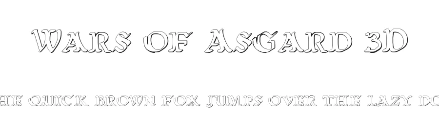 Wars of Asgard 3D by Daniel Zadorozny — Display Font