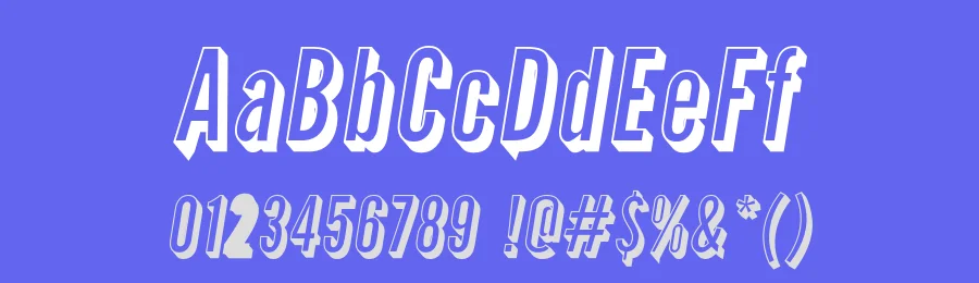 Warsaw Gothic 3D Oblique by The League of Moveable Type, Cannot Into Space Fonts — Display Font — thumbnail 3