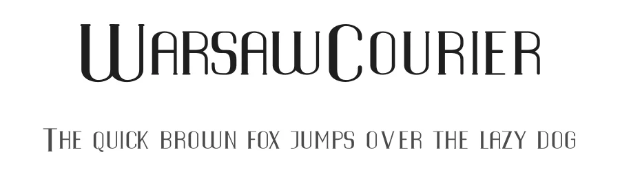 WarsawCourier by atrax — Display Font