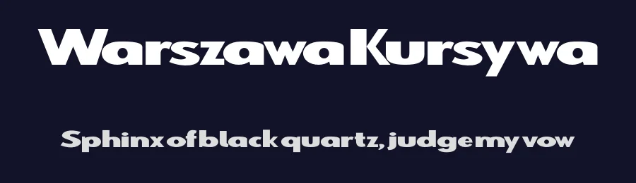 Warszawa Kursywa — Display Font — thumbnail 2