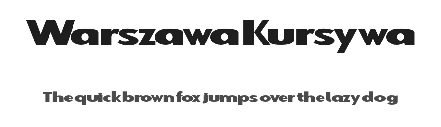 Warszawa Kursywa — Display Font