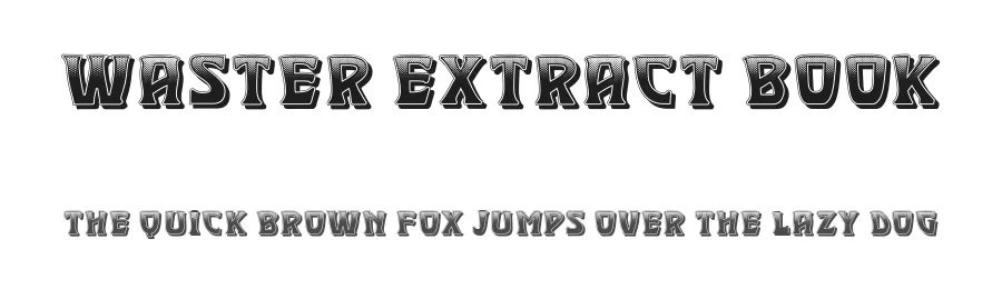 Waster Extract Book by Vladimir Nikolic — Display Font