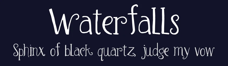 Waterfalls — Display Font — thumbnail 2