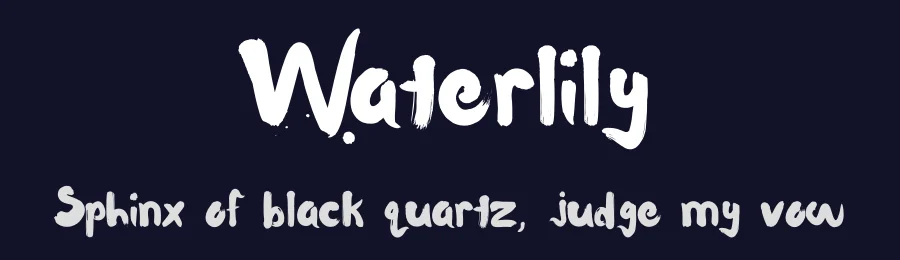 Waterlily by MaroonBaboon — Display Font — thumbnail 2