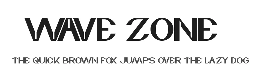wave zone1 by http://www.dafont.com/wino-s-kadir.d2209 — Display Font