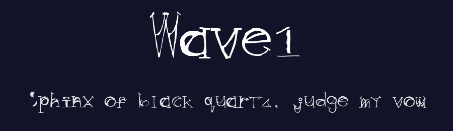 Wave1 — Display Font — thumbnail 2