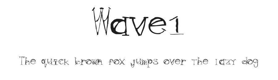 Wave1 — Display Font
