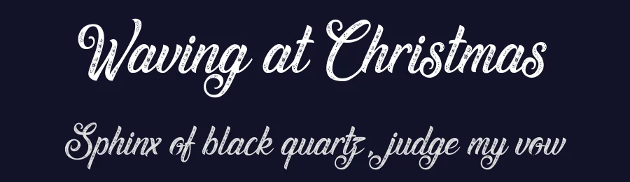 Waving at Christmas by Cat.B — Display Font — thumbnail 2