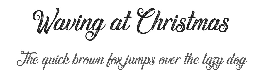 Waving at Christmas by Cat.B — Display Font