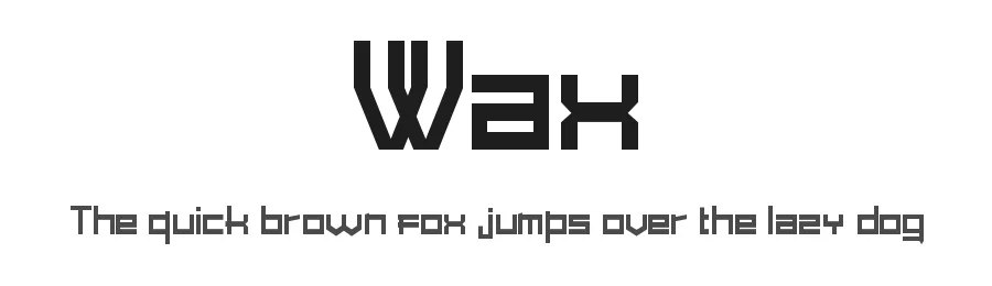 Wax — Display Font