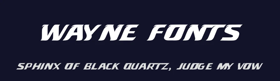 Wayne Fonts — Display Font — thumbnail 2