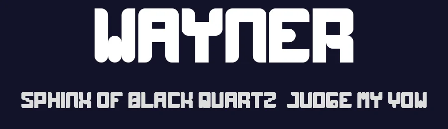wayner — Display Font — thumbnail 2