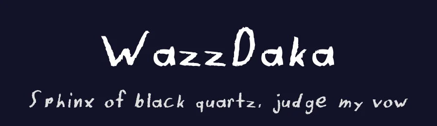 WazzDaka by WazzWare Productions - Kilian Langestraat — Display Font — thumbnail 2