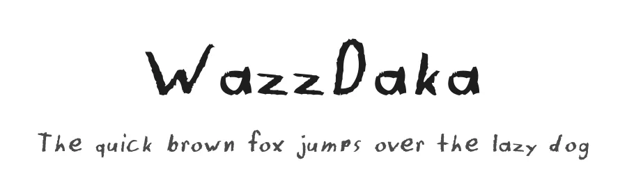 WazzDaka by WazzWare Productions - Kilian Langestraat — Display Font
