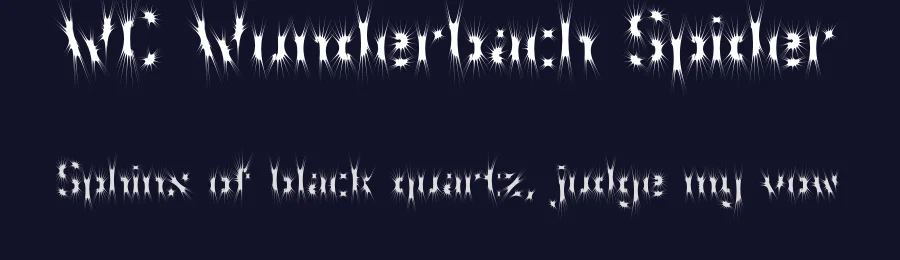 WC Wunderbach Spider by WC Fonts — Display Font — thumbnail 2