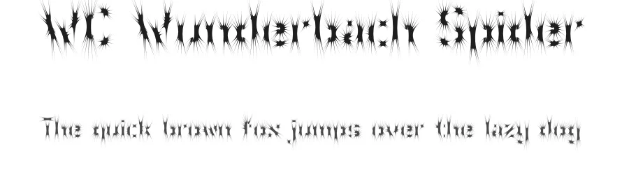 WC Wunderbach Spider by WC Fonts — Display Font
