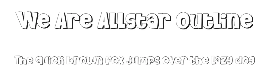 We Are Allstar Outline by Gumilar Pratama Adiatna — Display Font