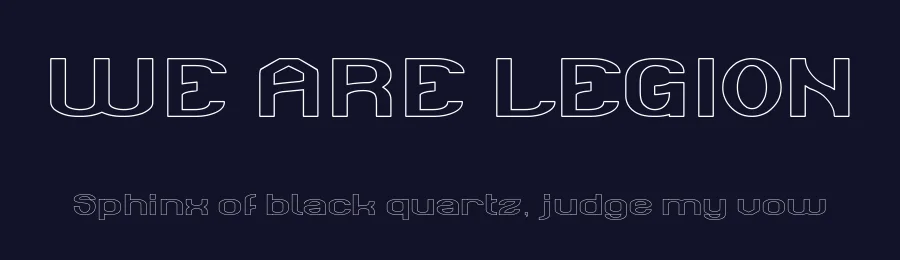 WE ARE LEGION by http://www.dafont.com/wino-s-kadir.d2209 — Display Font — thumbnail 2