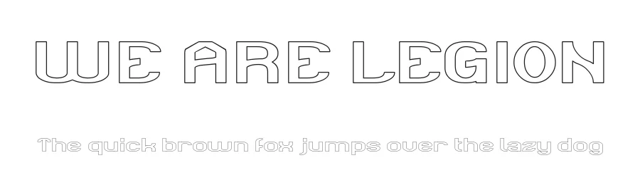 WE ARE LEGION by http://www.dafont.com/wino-s-kadir.d2209 — Display Font